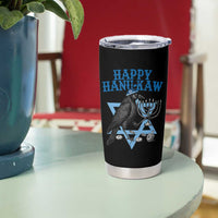Funny Hanukkah Crow Tumbler Cup Happy Hanukaw Jewish Holiday Chanukah Menorah - Wonder Print Shop