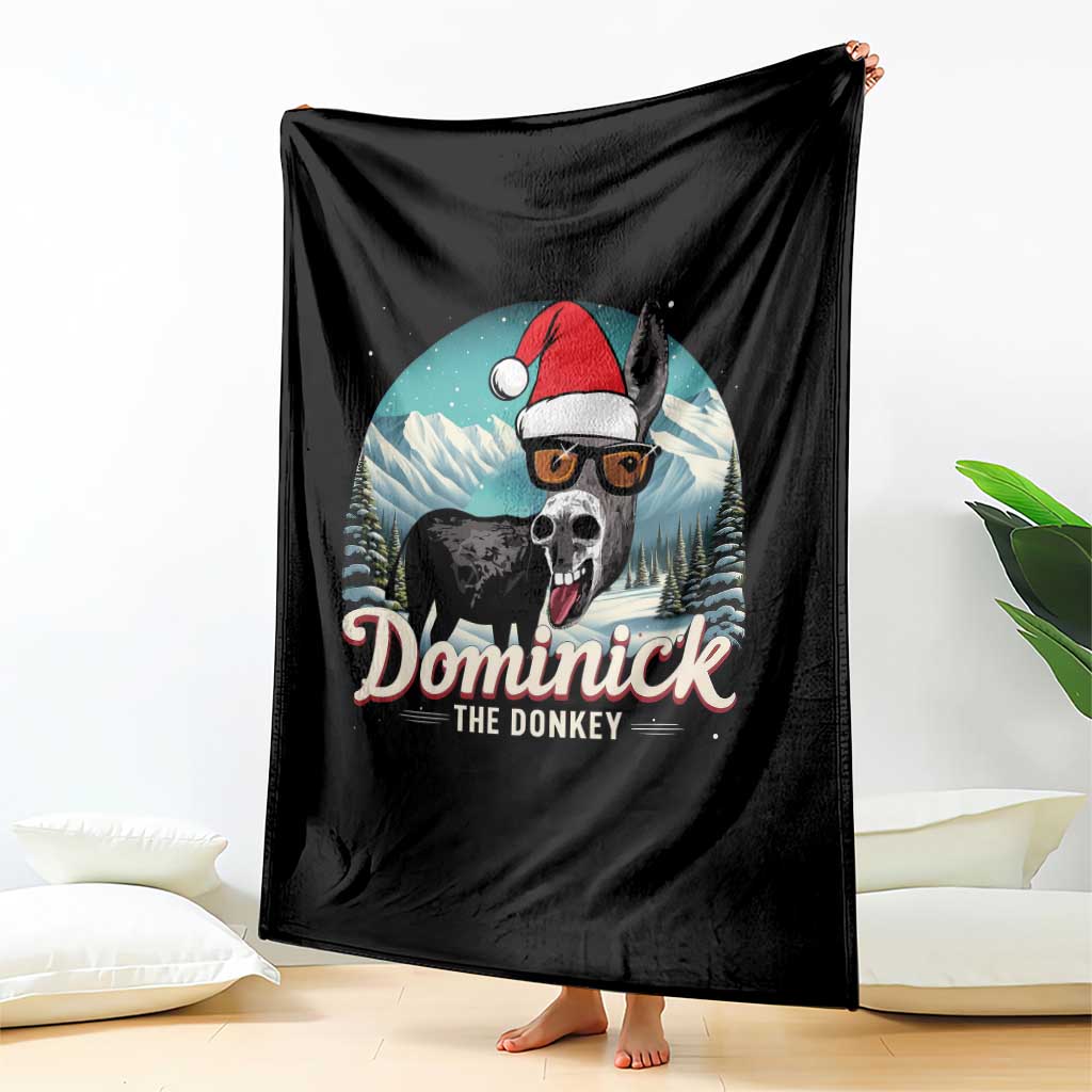 Christmas Italian Donkey Throw Blanket Funny Domick The Donkey Holiday Xmas - Wonder Print Shop