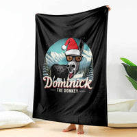 Christmas Italian Donkey Throw Blanket Funny Domick The Donkey Holiday Xmas - Wonder Print Shop