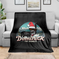 Christmas Italian Donkey Throw Blanket Funny Domick The Donkey Holiday Xmas - Wonder Print Shop
