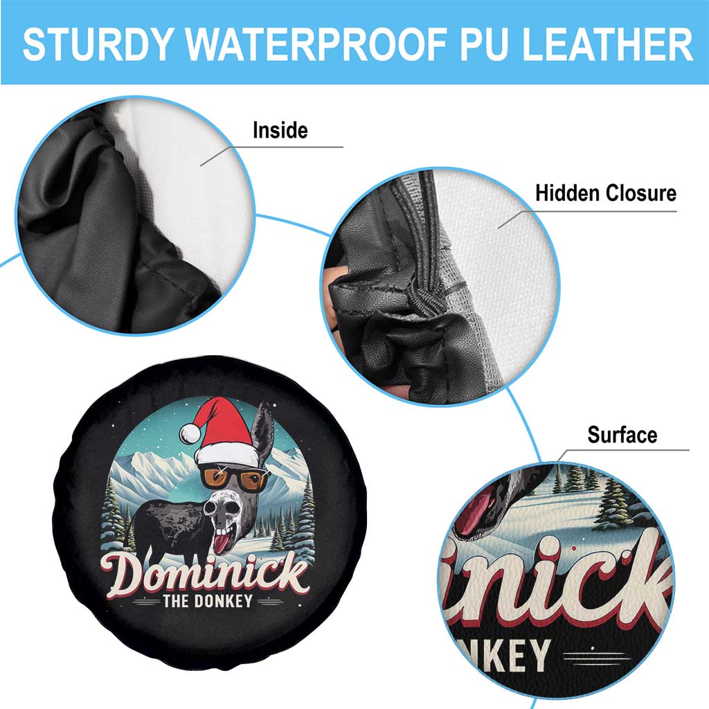 Christmas Italian Donkey Spare Tire Cover Funny Domick The Donkey Holiday Xmas - Wonder Print Shop