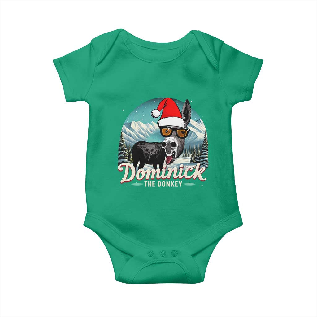Christmas Italian Donkey Baby Onesie Funny Domick The Donkey Holiday Xmas - Wonder Print Shop