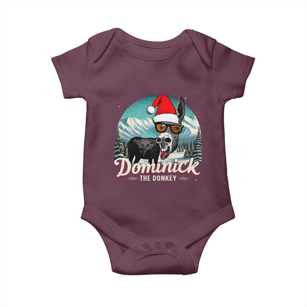 Christmas Italian Donkey Baby Onesie Funny Domick The Donkey Holiday Xmas - Wonder Print Shop