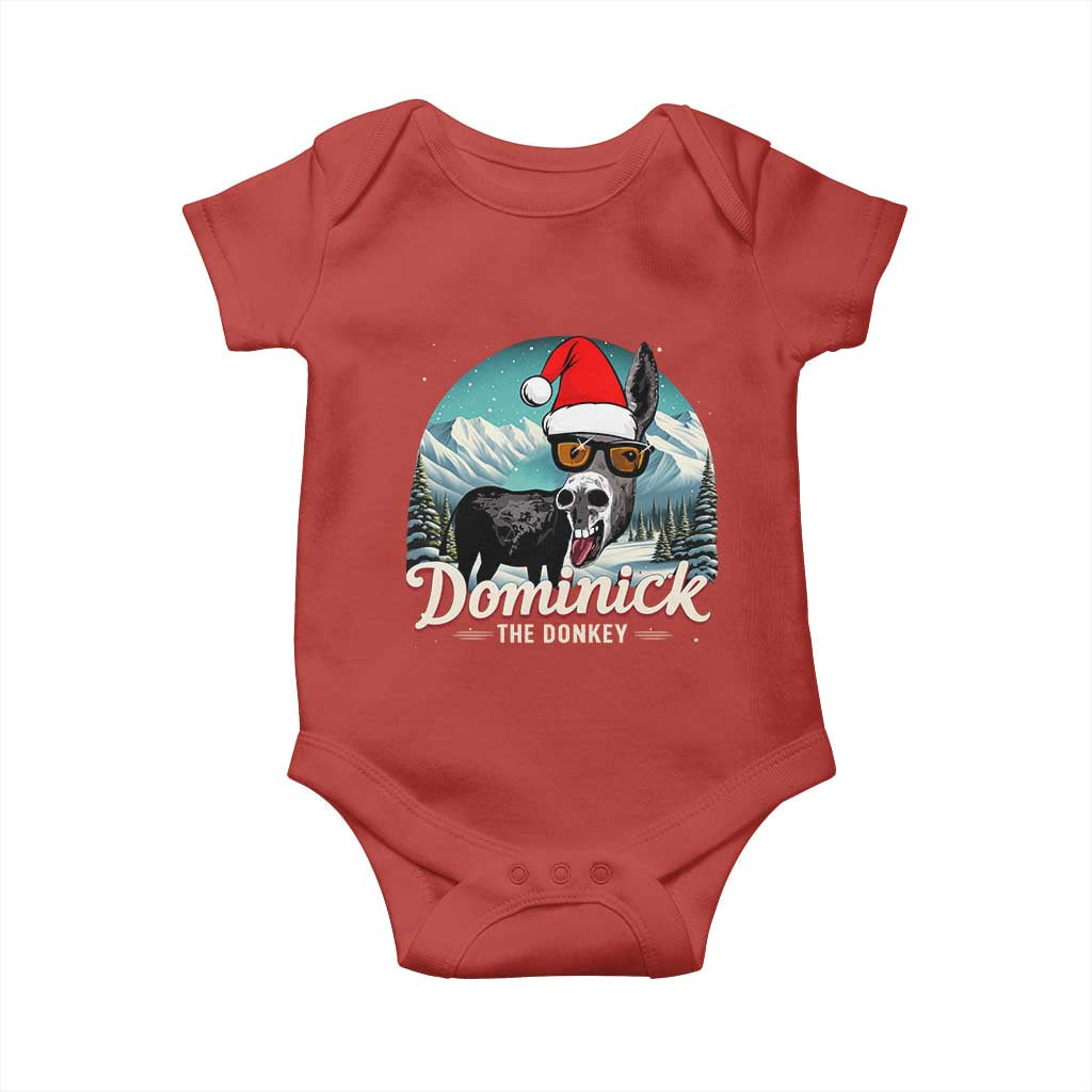 Christmas Italian Donkey Baby Onesie Funny Domick The Donkey Holiday Xmas - Wonder Print Shop