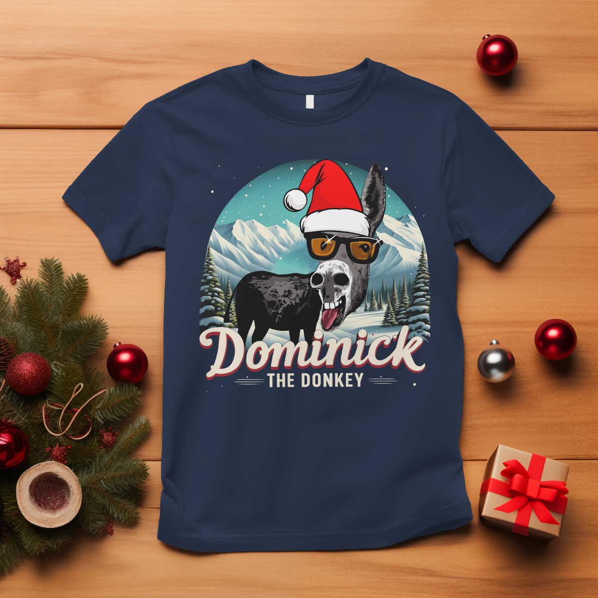 Christmas Italian Donkey T Shirt Funny Domick The Donkey Holiday Xmas - Wonder Print Shop