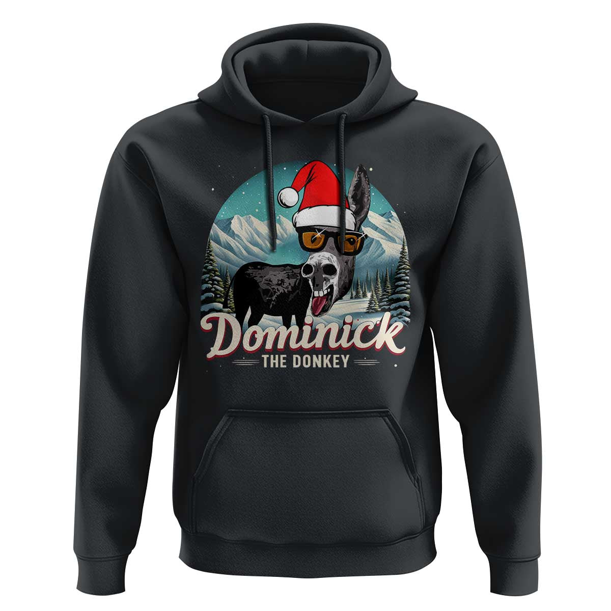 Christmas Italian Donkey Hoodie Funny Domick The Donkey Holiday Xmas - Wonder Print Shop