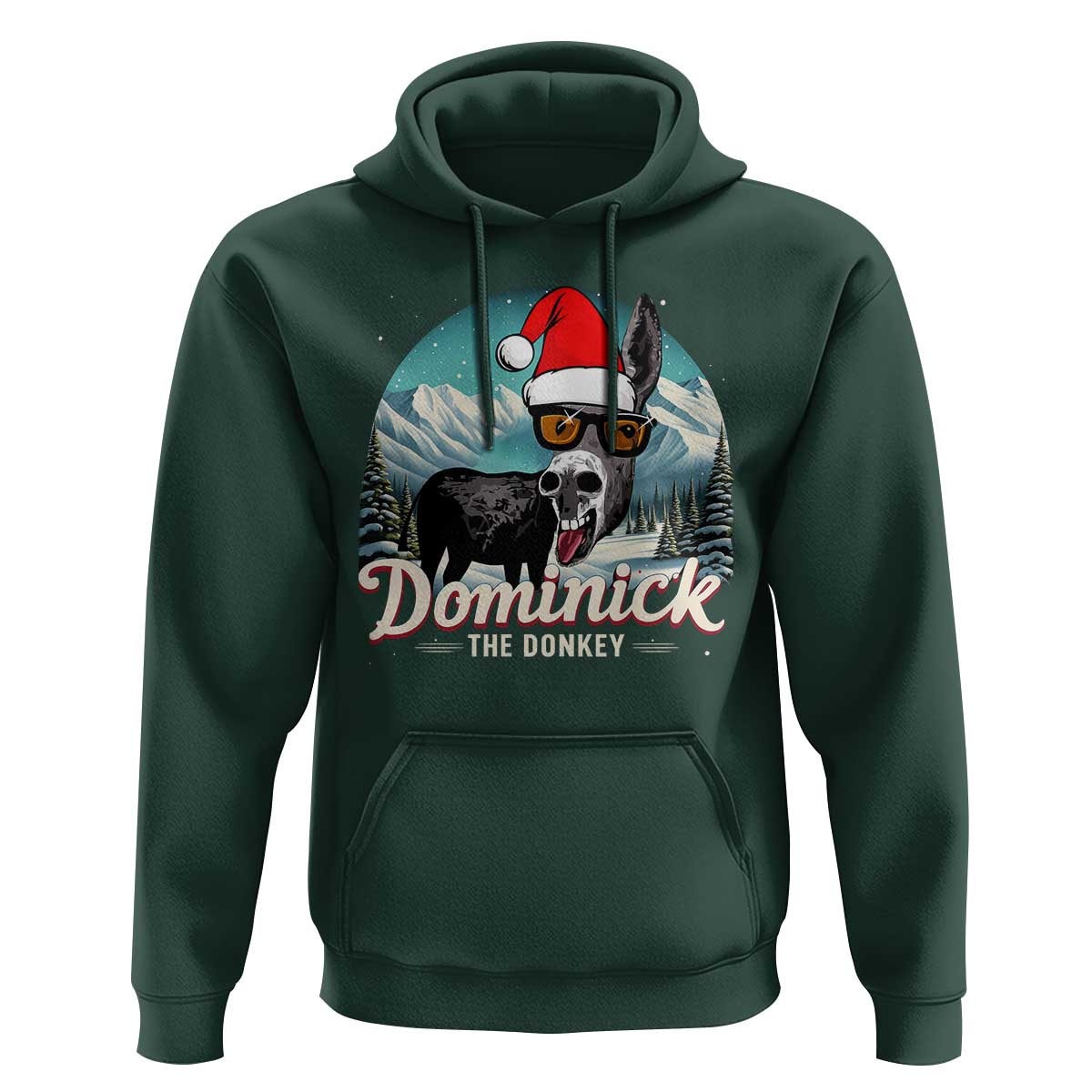 Christmas Italian Donkey Hoodie Funny Domick The Donkey Holiday Xmas - Wonder Print Shop