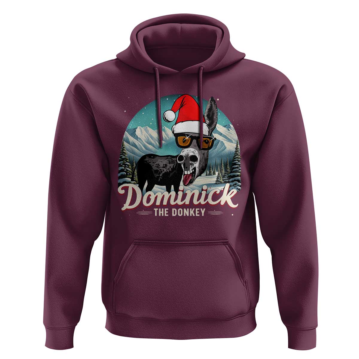 Christmas Italian Donkey Hoodie Funny Domick The Donkey Holiday Xmas - Wonder Print Shop