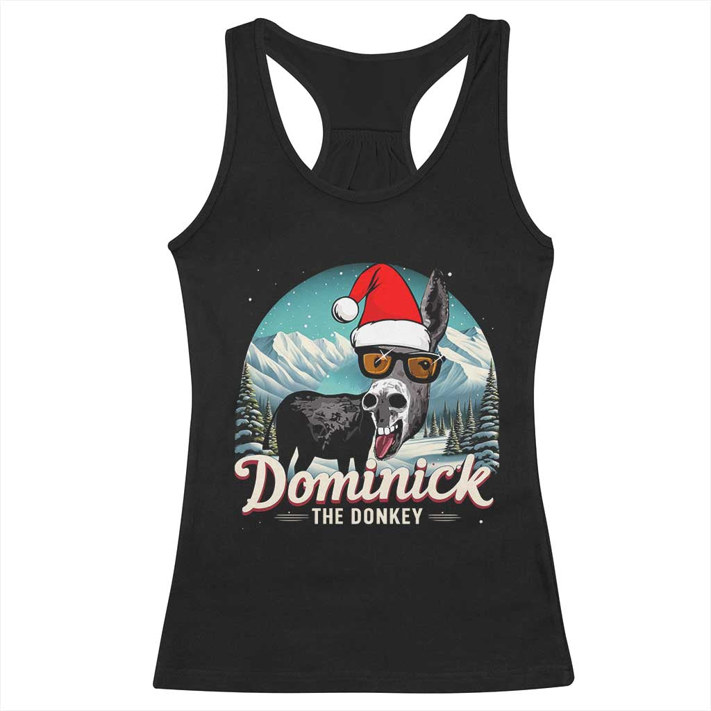 Christmas Italian Donkey Racerback Tank Top Funny Domick The Donkey Holiday Xmas - Wonder Print Shop