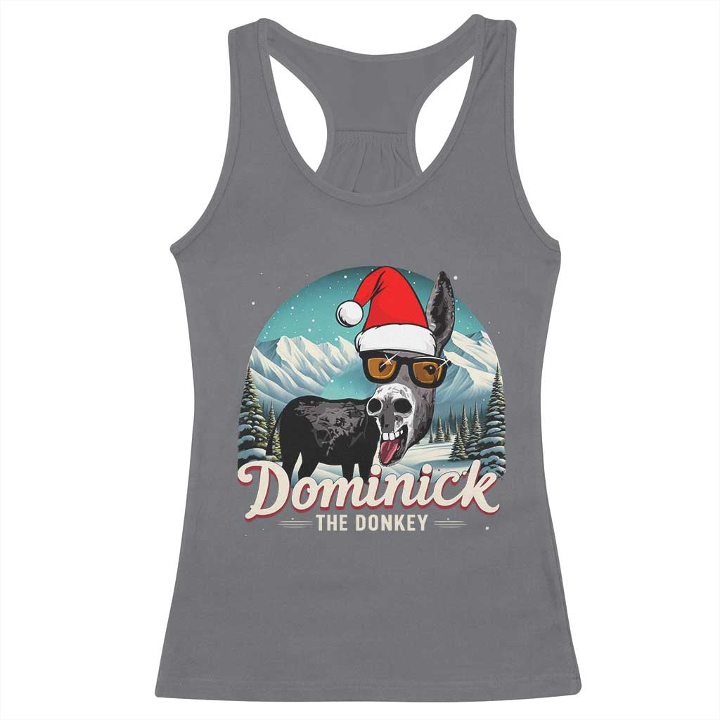 Christmas Italian Donkey Racerback Tank Top Funny Domick The Donkey Holiday Xmas - Wonder Print Shop