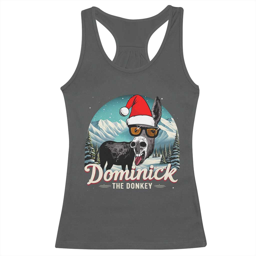 Christmas Italian Donkey Racerback Tank Top Funny Domick The Donkey Holiday Xmas - Wonder Print Shop