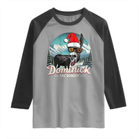 Christmas Italian Donkey Raglan Shirt Funny Domick The Donkey Holiday Xmas - Wonder Print Shop