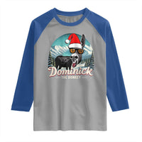 Christmas Italian Donkey Raglan Shirt Funny Domick The Donkey Holiday Xmas - Wonder Print Shop