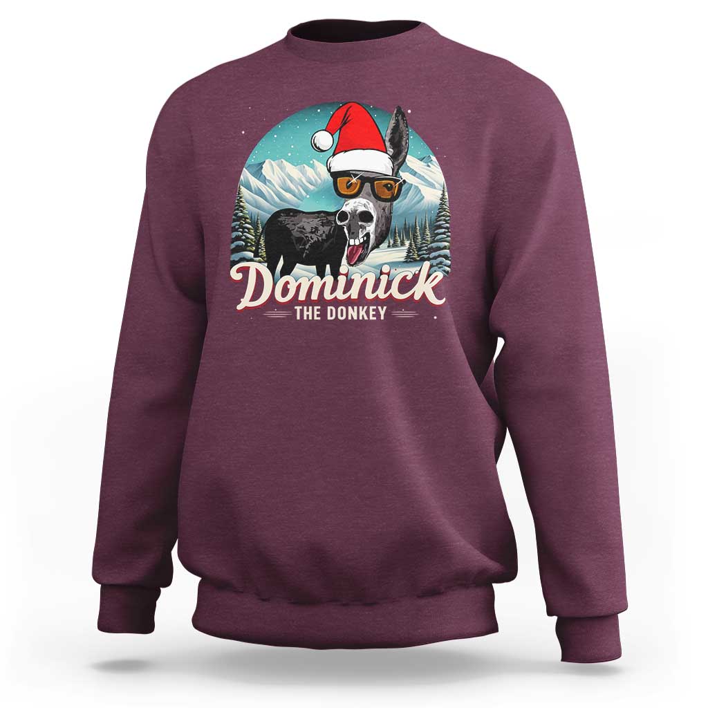Christmas Italian Donkey Sweatshirt Funny Domick The Donkey Holiday Xmas - Wonder Print Shop