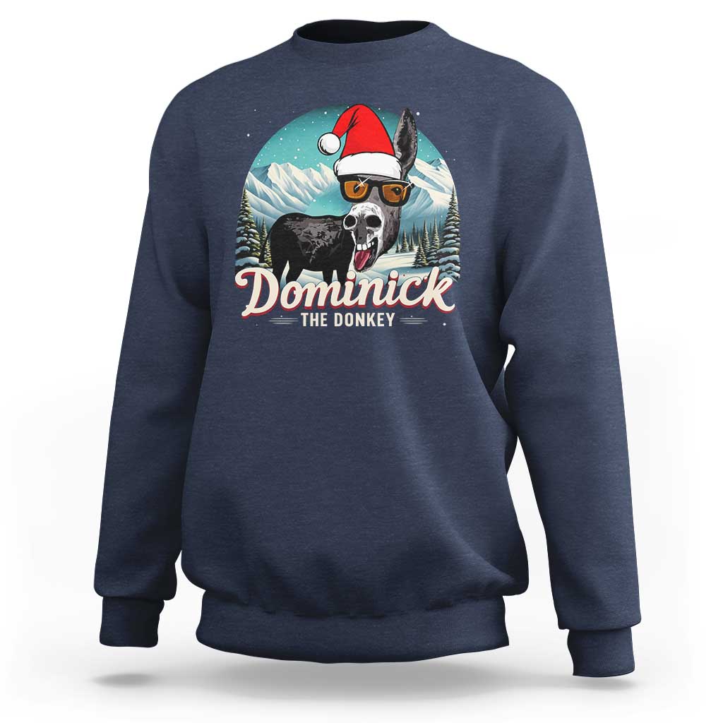 Christmas Italian Donkey Sweatshirt Funny Domick The Donkey Holiday Xmas - Wonder Print Shop