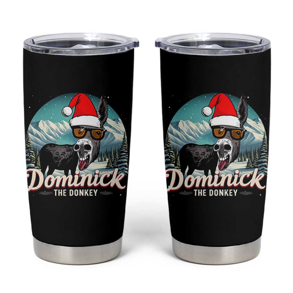 Christmas Italian Donkey Tumbler Cup Funny Domick The Donkey Holiday Xmas - Wonder Print Shop