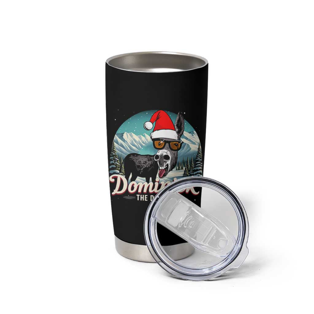 Christmas Italian Donkey Tumbler Cup Funny Domick The Donkey Holiday Xmas - Wonder Print Shop
