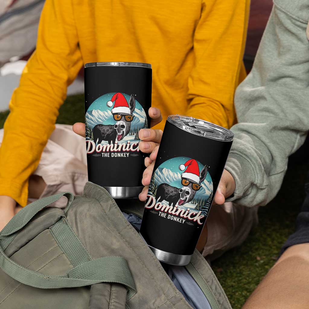 Christmas Italian Donkey Tumbler Cup Funny Domick The Donkey Holiday Xmas - Wonder Print Shop