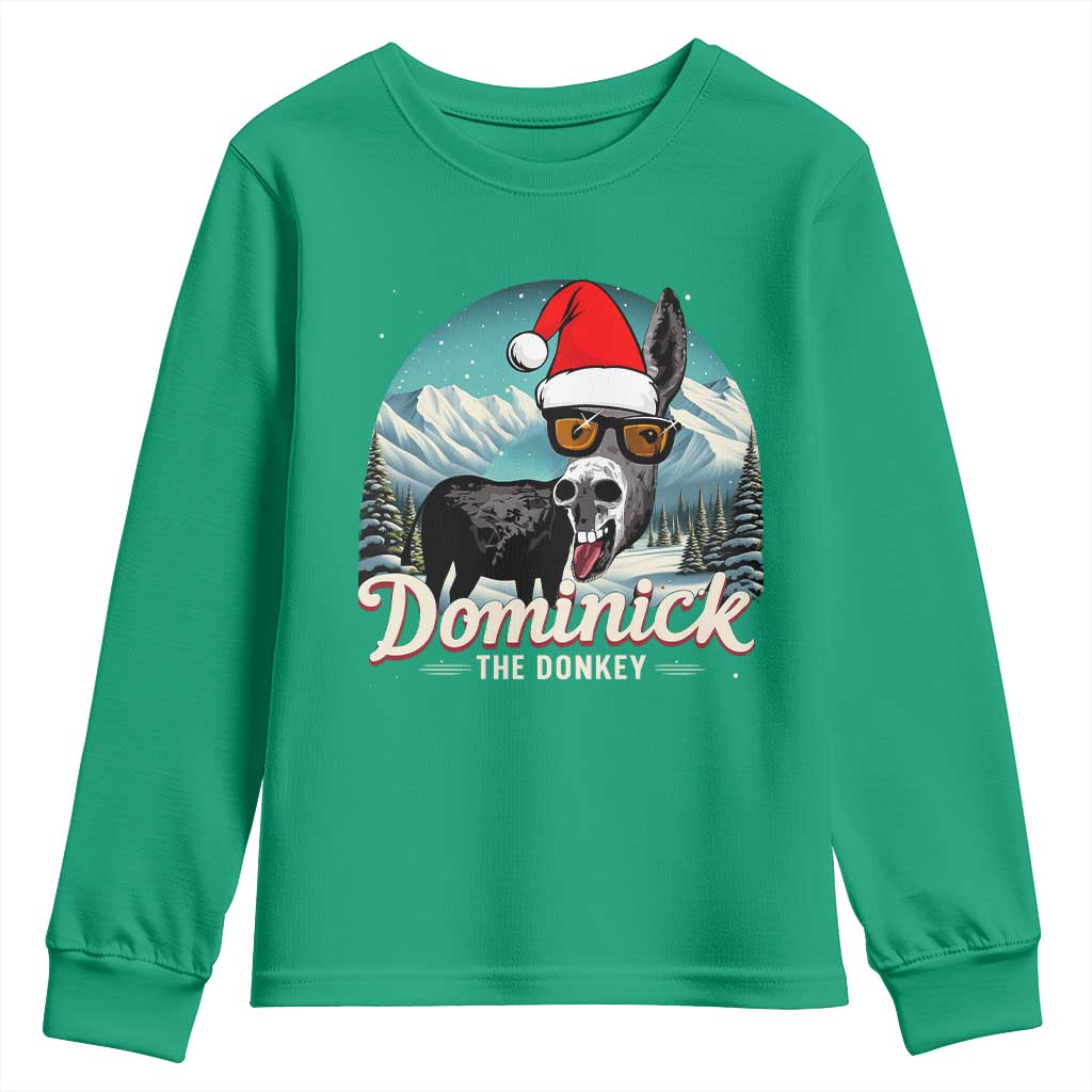 Christmas Italian Donkey Youth Sweatshirt Funny Domick The Donkey Holiday Xmas - Wonder Print Shop