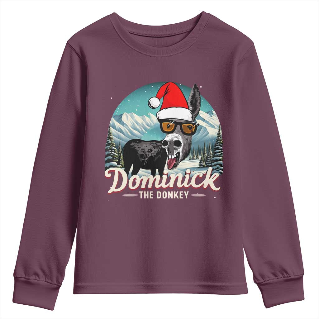 Christmas Italian Donkey Youth Sweatshirt Funny Domick The Donkey Holiday Xmas - Wonder Print Shop