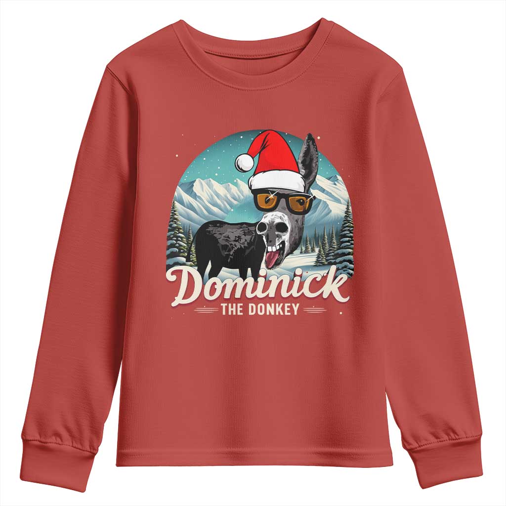 Christmas Italian Donkey Youth Sweatshirt Funny Domick The Donkey Holiday Xmas - Wonder Print Shop
