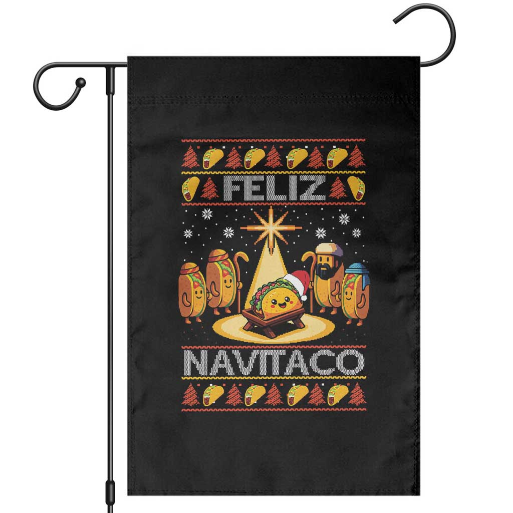 Funny Tacos Christmas Nativity Scene Garden Flag Feliz Navitaco Mexican Food - Wonder Print Shop