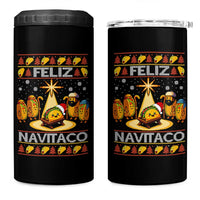 Funny Tacos Christmas Nativity Scene 4 in 1 Can Cooler Tumbler Feliz Navitaco Mexican Food - Wonder Print Shop
