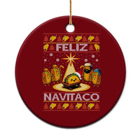Funny Tacos Christmas Nativity Scene Ceramic Ornament Feliz Navitaco Mexican Food - Wonder Print Shop