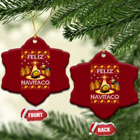 Funny Tacos Christmas Nativity Scene Ceramic Ornament Feliz Navitaco Mexican Food - Wonder Print Shop