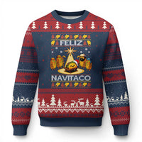 Funny Tacos Xmas Nativity Scene Ugly Christmas Sweater Feliz Navitaco Mexican Food - Wonder Print Shop