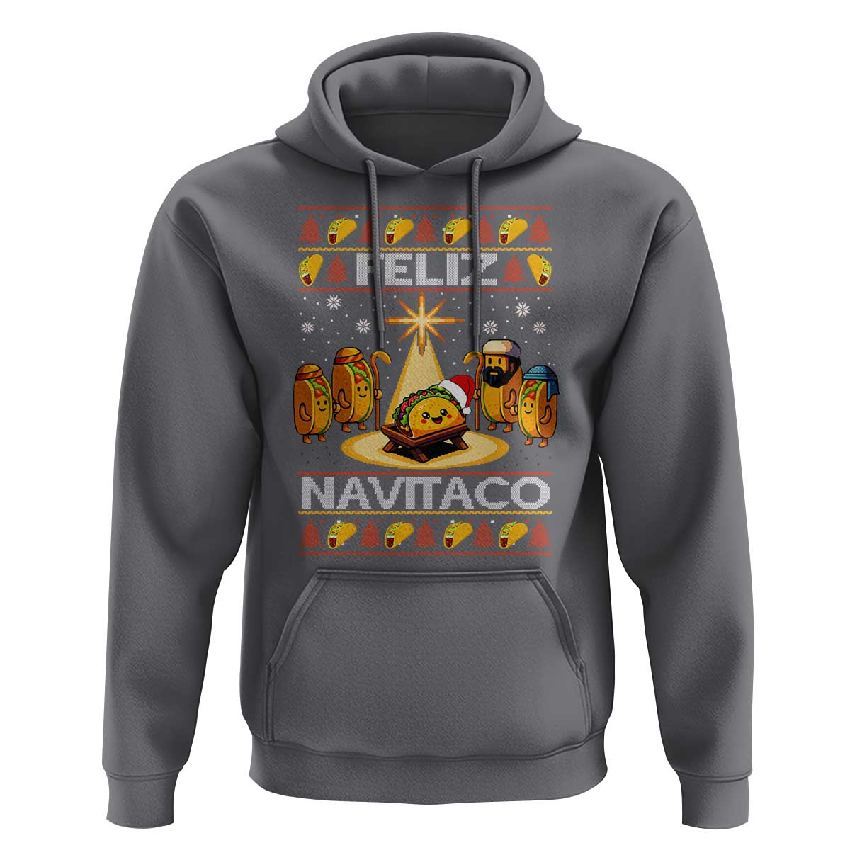 Funny Tacos Christmas Nativity Scene Hoodie Feliz Navitaco Mexican Food - Wonder Print Shop