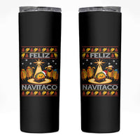Funny Tacos Christmas Nativity Scene Skinny Tumbler Feliz Navitaco Mexican Food - Wonder Print Shop