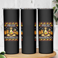 Funny Tacos Christmas Nativity Scene Skinny Tumbler Feliz Navitaco Mexican Food - Wonder Print Shop