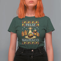 Funny Tacos Christmas Nativity Scene T Shirt For Women Feliz Navitaco Mexican Food - Wonder Print Shop