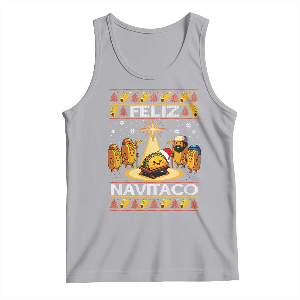 Funny Tacos Christmas Nativity Scene Tank Top Feliz Navitaco Mexican Food - Wonder Print Shop