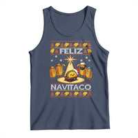 Funny Tacos Christmas Nativity Scene Tank Top Feliz Navitaco Mexican Food - Wonder Print Shop
