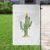 Funny Cactus Christmas Xmas Trees Lights Santa Hat Cactus Lovers Garden Flag - Wonder Print Shop