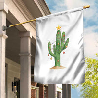 Funny Cactus Christmas Xmas Trees Lights Santa Hat Cactus Lovers Garden Flag - Wonder Print Shop