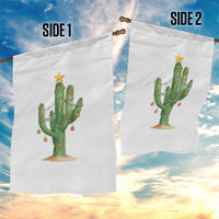 Funny Cactus Christmas Xmas Trees Lights Santa Hat Cactus Lovers Garden Flag - Wonder Print Shop