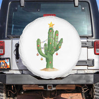 Funny Cactus Christmas Xmas Trees Lights Santa Hat Cactus Lovers Spare Tire Cover - Wonder Print Shop