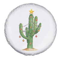 Funny Cactus Christmas Xmas Trees Lights Santa Hat Cactus Lovers Spare Tire Cover - Wonder Print Shop
