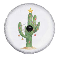 Funny Cactus Christmas Xmas Trees Lights Santa Hat Cactus Lovers Spare Tire Cover - Wonder Print Shop