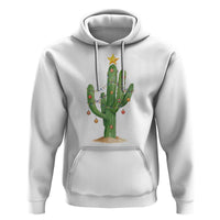 Funny Cactus Christmas Xmas Trees Lights Santa Hat Cactus Lovers Hoodie - Wonder Print Shop