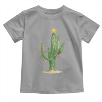 Funny Cactus Christmas Xmas Trees Lights Santa Hat Cactus Lovers Toddler T Shirt - Wonder Print Shop