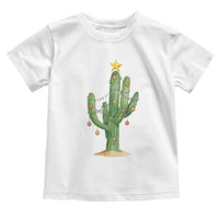 Funny Cactus Christmas Xmas Trees Lights Santa Hat Cactus Lovers Toddler T Shirt - Wonder Print Shop