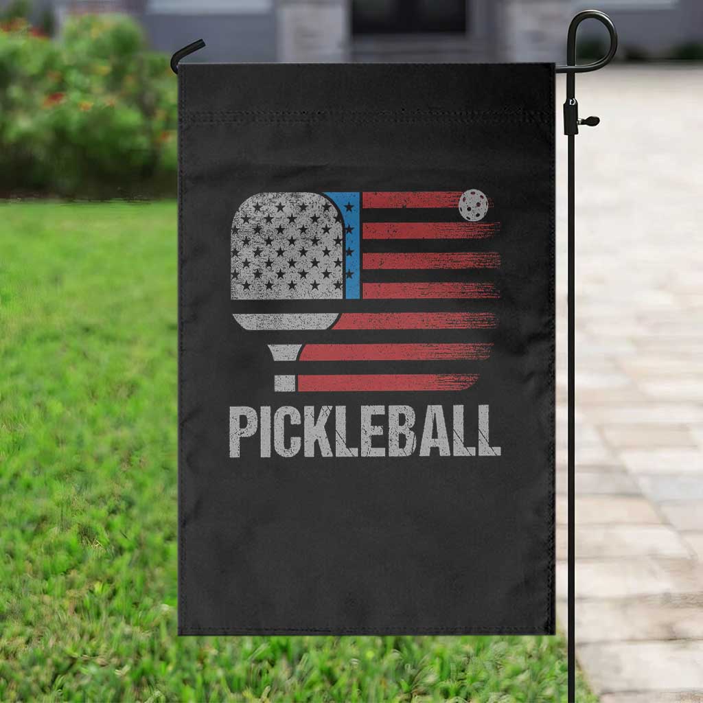 Pickleball Lover Vintage American Flag Garden Flag 4th of July - Wonder Print Shop