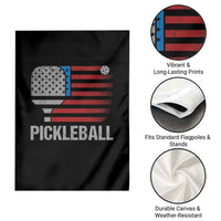 Pickleball Lover Vintage American Flag Garden Flag 4th of July - Wonder Print Shop