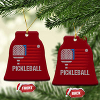 Pickleball Lover Vintage American Flag Ceramic Ornament 4th of July - Wonder Print Shop