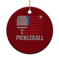 Pickleball Lover Vintage American Flag Ceramic Ornament 4th of July - Wonder Print Shop