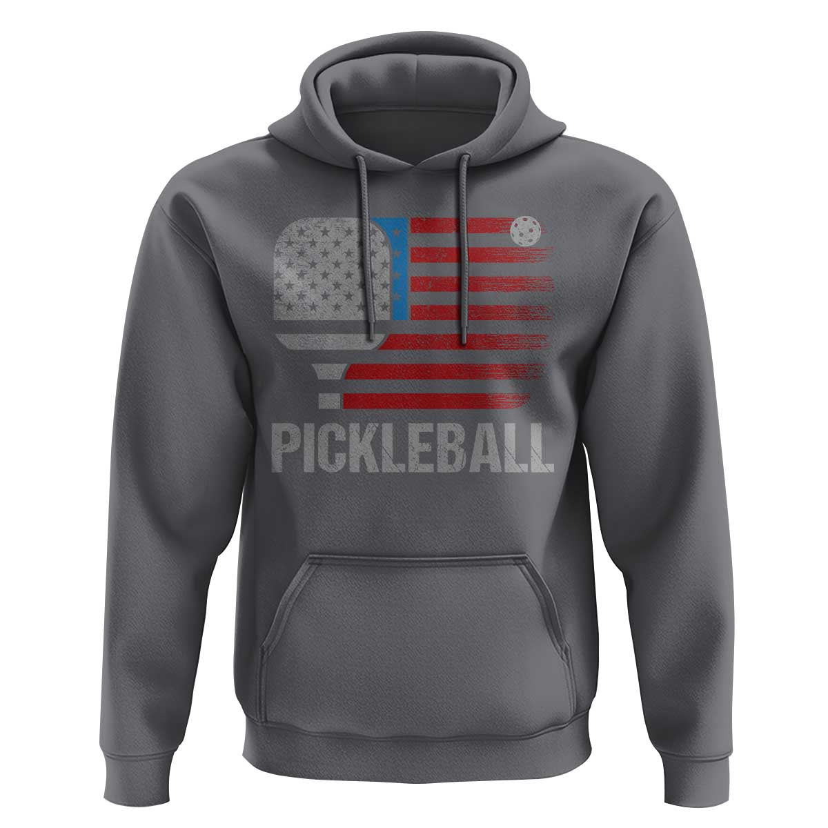Pickleball Lover Vintage American Flag Hoodie 4th of July - Wonder Print Shop
